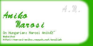 aniko marosi business card